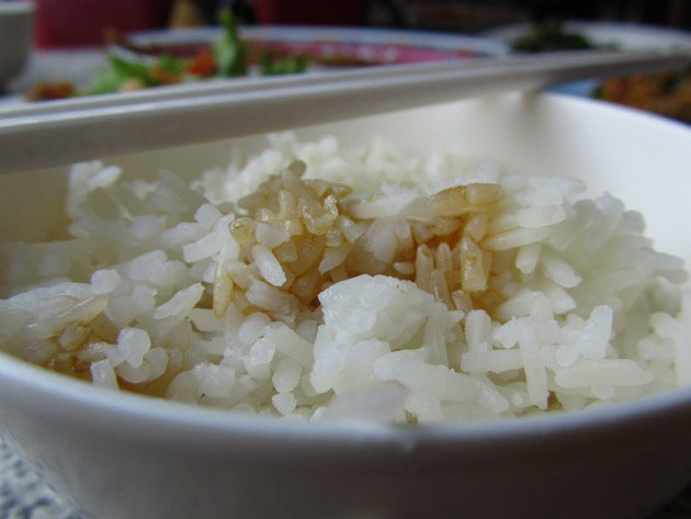 Plain rice au jus!