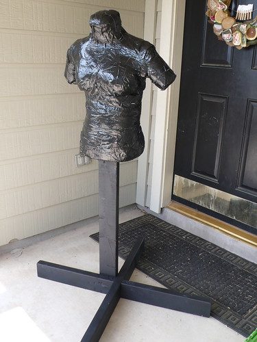Completed duct tape dress form
