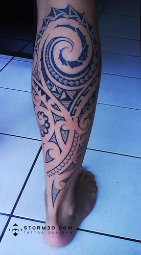 Maori tattoo right lower leg the latest adittion to the collection 