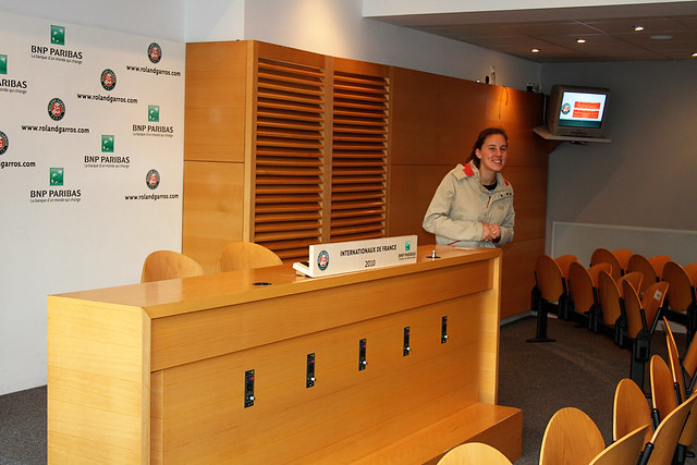 Roland Garros interview room