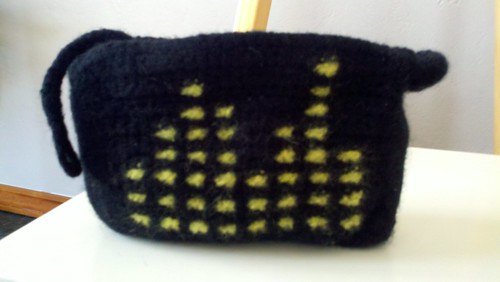 Felted crochet cute utility pack key chain loop