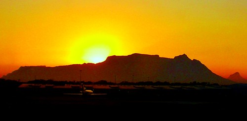 Table Mountain range sunset ...