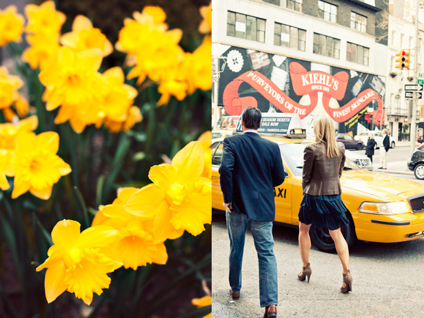 Patches of daffodils and bare legs hit the streets