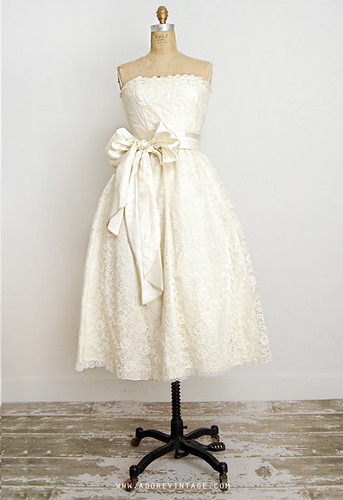  the full strapless lace dress would be so adorable at a rustic wedding 