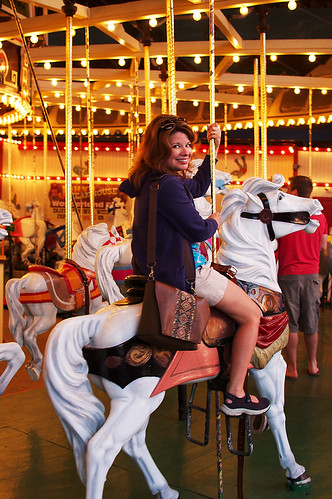 Me on the Wonderland carousel.