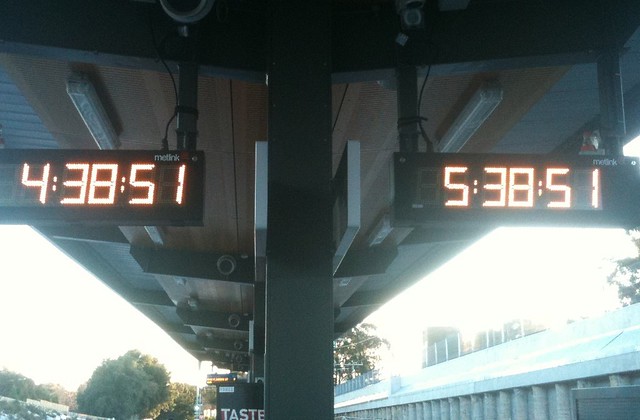 Station clocks disagree