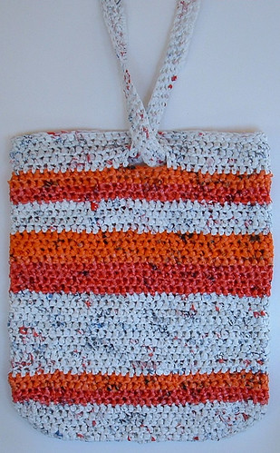 Pink & Orange Recycled Plastic Tote Bag