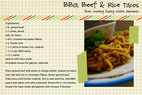 BBQ Beef & Rice Tacos