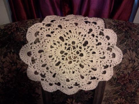 My big ol' doily.  I have no idea what to do with it... just wanted to make a huge doily