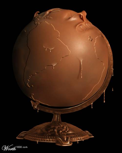 Globo terrestre - Chocolate