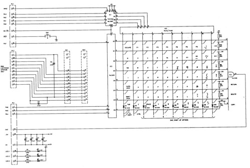 BBC Model B Keyboard Circuit
