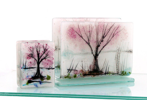 fused glass napkin holder and Toothpick Holder. by virtuly art in glass