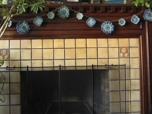 Fireplace garland by mary made me