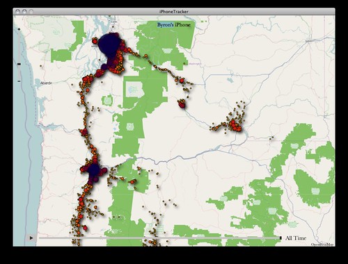 Regional Life Tracked on an iPhone