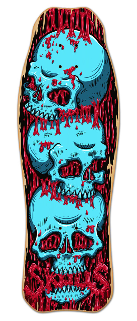Hamerhead Skulls- Skateboard deck