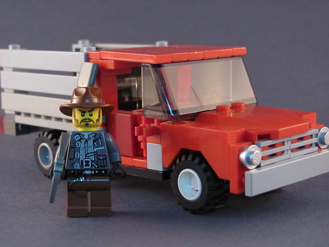red ford truck lego farm bricks pickup f100 farmer 1964 moc