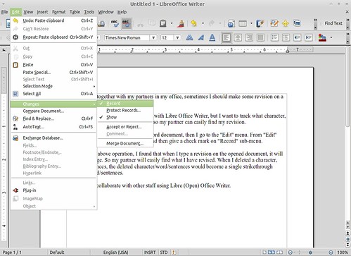 revision libre office writer