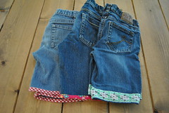 blue jeans to shorts