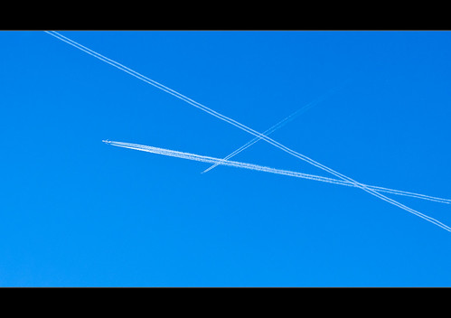 White lines and blue sky. by Ianmoran1970