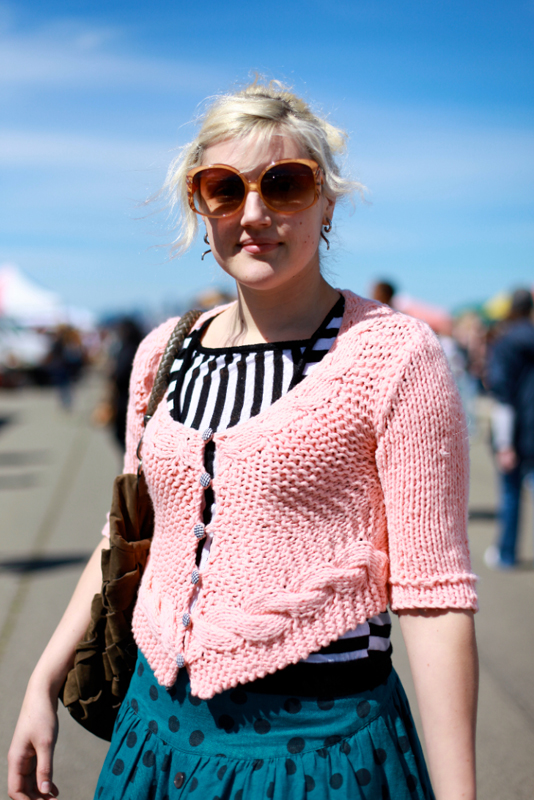 pinksweater_closeup - street fashion style alameda flea market