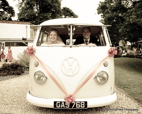 Chris and Laura in the VW camper