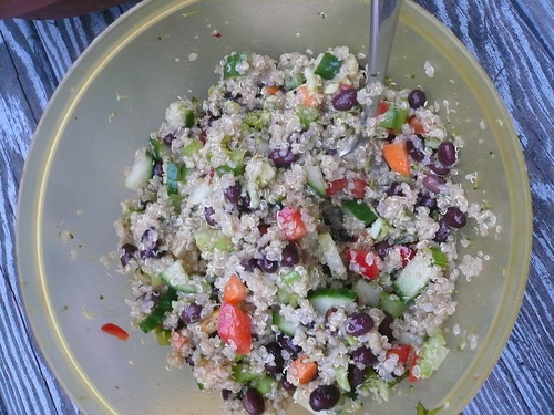 quinoa with veggies and black beans