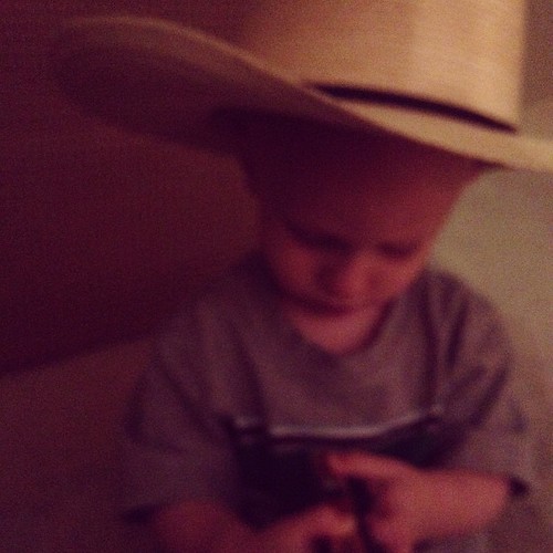 Little Cowboy before bedtime... #goodnight