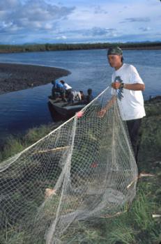 Fishing upstream from Fort Yukon