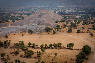 Pirámide de la Luna - Teotihuacán vista aérea