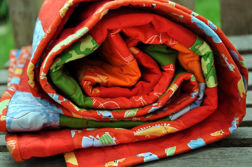 Jacob's quilt - rolled up - 1