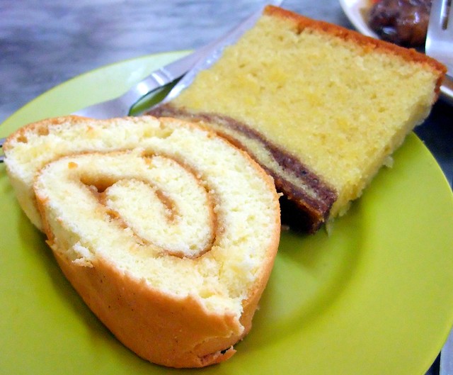 Butter Cake and Kaya Swiss Roll