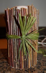 Rustic Tree Branch Candles