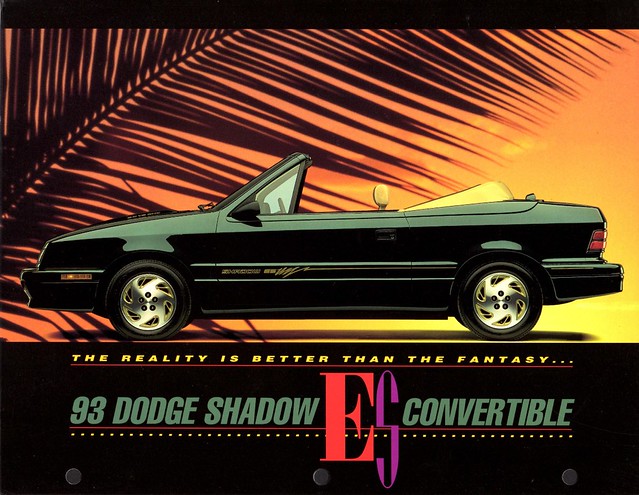 shadow convertible 1993 dodge es brochure