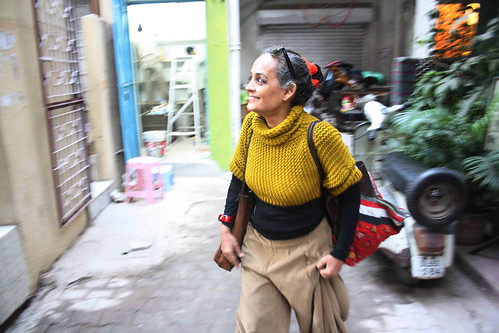 City Sighting - Arundhati Roy, Hauz Khas Village