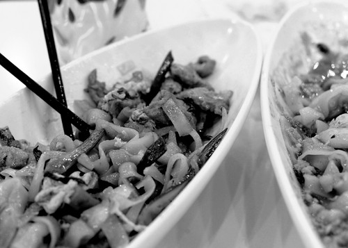 Thai Curried beef chowfun noodles bw