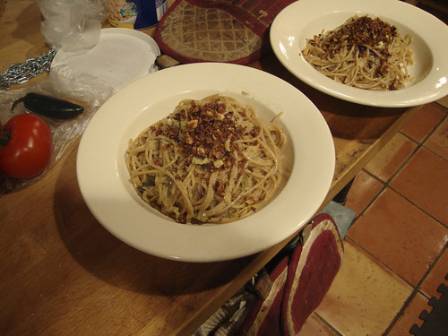 Pasta with Braised Cabbage and Duck Prosciutto