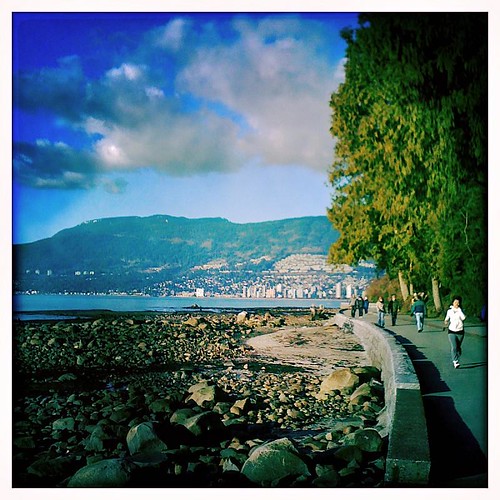 Seawall by 2nd beach in Vancouver