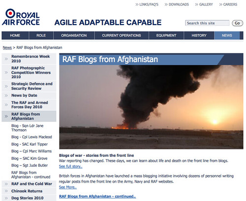 RAF Blogs from Afghanistan