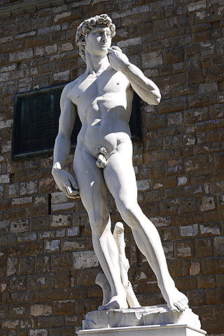  Palazzo Vecchio 舊宮 (領主宮) 複製的大衛像