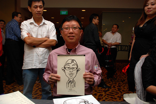 Caricature live sketching for Swiss Precision Dinner & Dance 2010 - 10