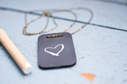 Mini blackboard necklace by Killside Krafts