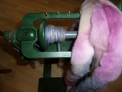 Spinning Wheel with Roving