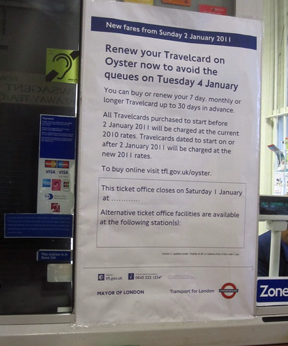 Travelcard increase poster