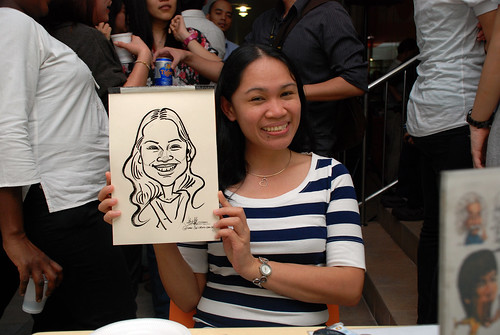 Caricature live sketching for BAT White Christmas Party 2010 - 28