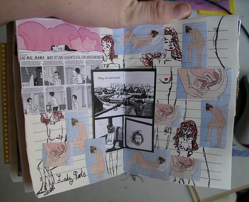 Art journal page - lady parts