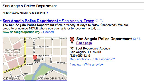 Google Maps Police Bug