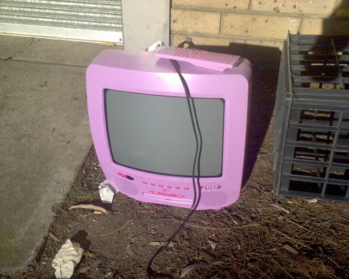 Pink TV for the picking