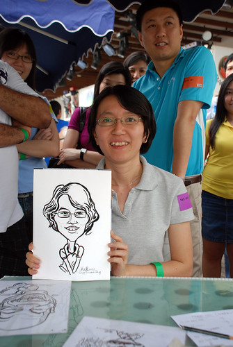 Caricature live sketching for VISA Beach Party 2010 -5