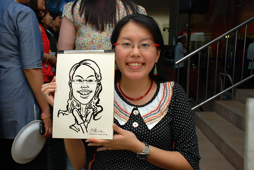 Caricature live sketching for BAT White Christmas Party 2010 - 19