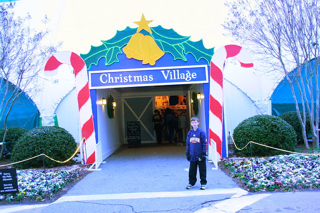 Christmas Village before Fantasy in Lights